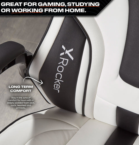 Maverick Ergonomic PC Office Gaming Chair - White / Black