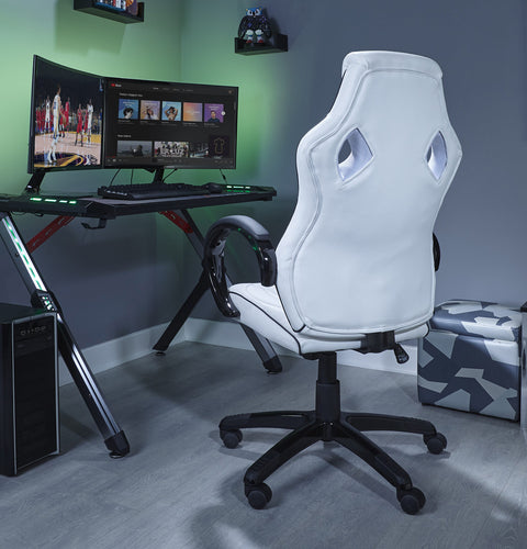 Maverick Ergonomic PC Office Gaming Chair - White / Black