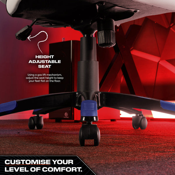 Maverick Ergonomic PC Office Gaming Chair - White / Blue