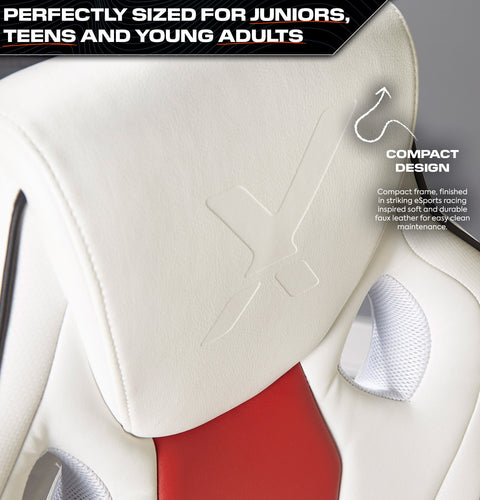Maverick Ergonomic PC Office Gaming Chair - White / Red