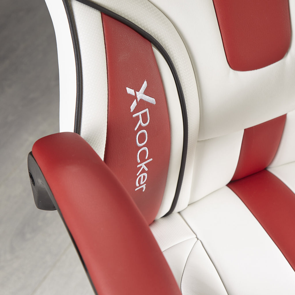 Maverick Ergonomic PC Office Gaming Chair - White / Red
