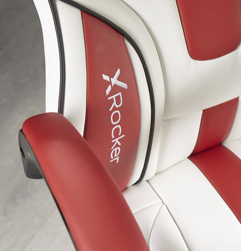 Maverick Ergonomic PC Office Gaming Chair - White / Red