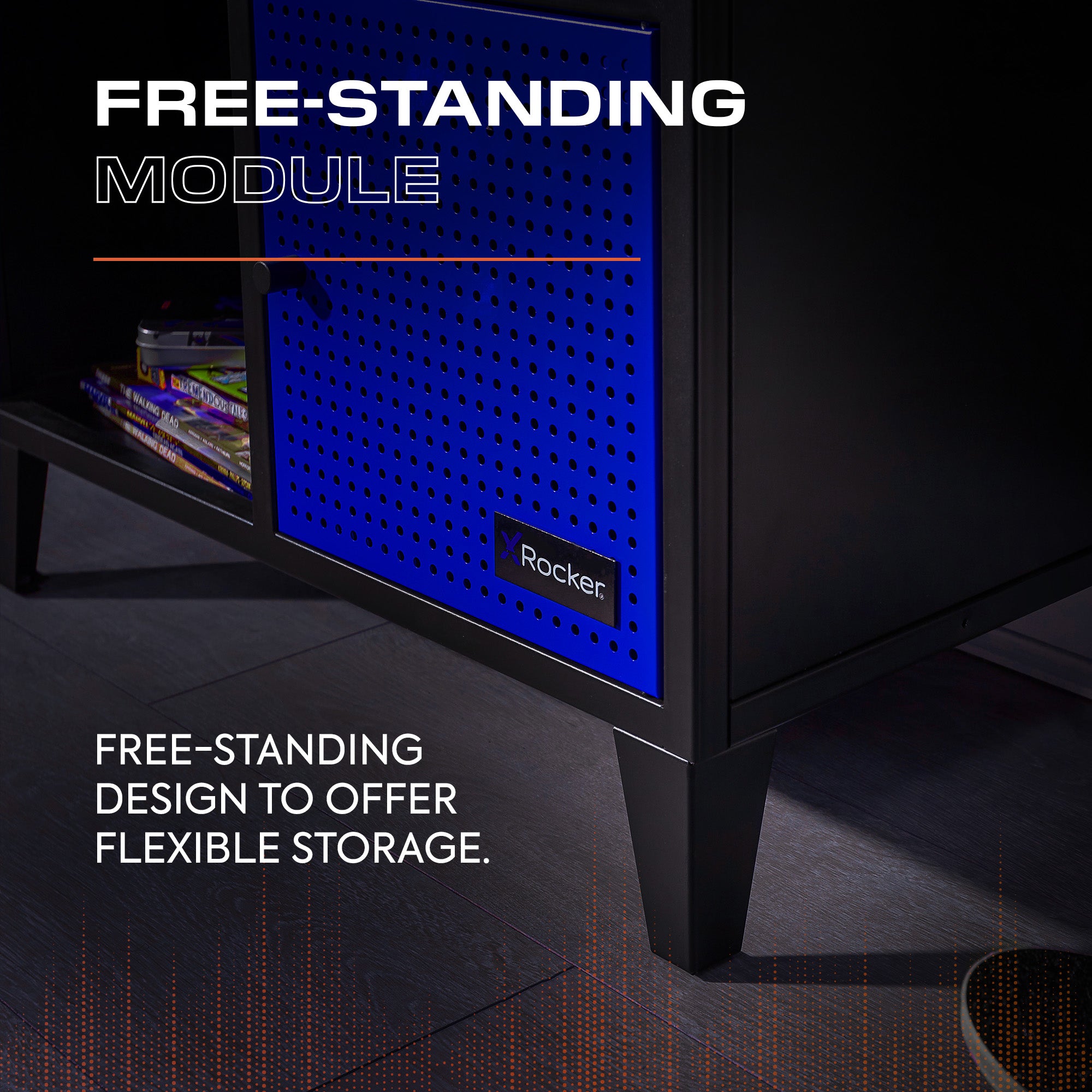 Mesh-Tek 4 Cube Square Storage Unit - Black / Blue