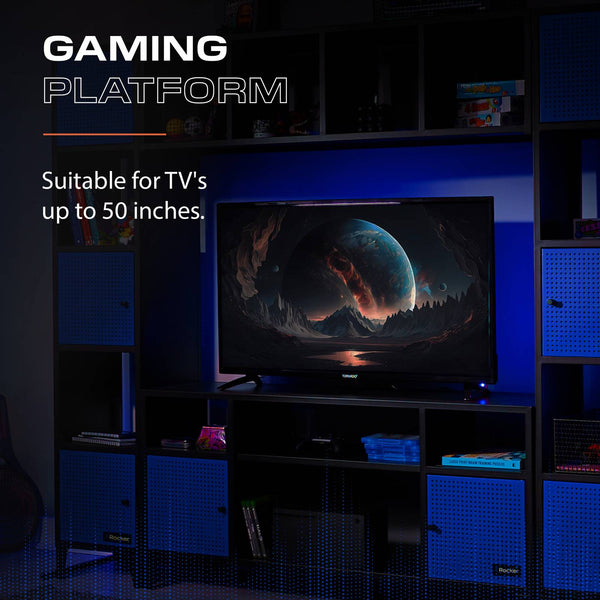 Mesh-Tek Media TV Unit - Black / Blue