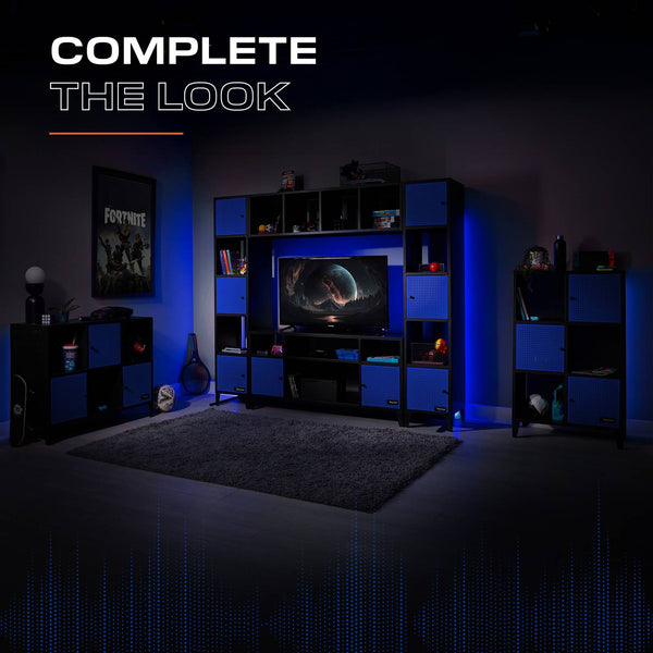 Mesh-Tek Media TV Unit - Black / Blue