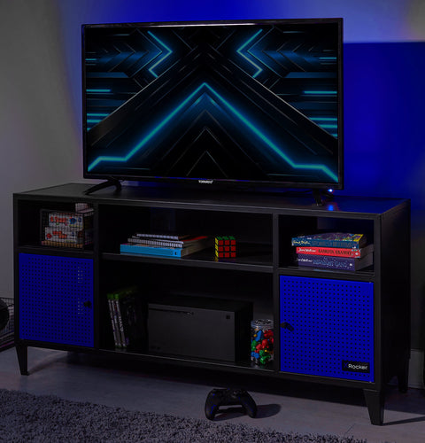 Mesh-Tek Media TV Unit - Black / Blue