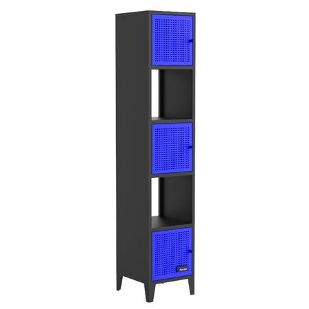 Mesh-Tek Large Entertainment Centre TV Storage Unit - Black / Blue