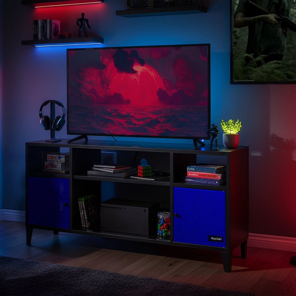 Mesh-Tek Media TV Unit - Black / Blue