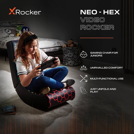 Video Rocker Folding Gaming Chair - Neo Hex