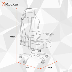 Onyx Fabric Office Gaming Chair - Pink / Grey