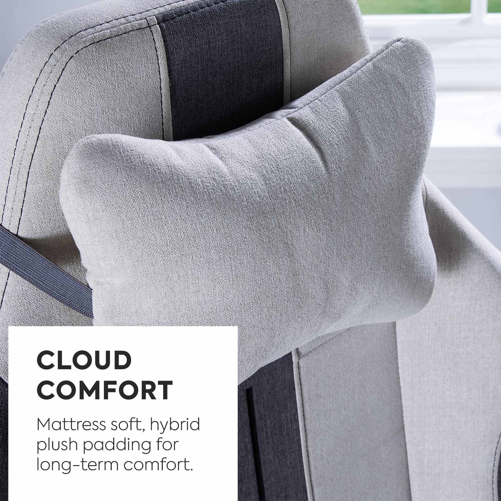 Onyx Ergonomic PC Office Gaming Chair - Fabric Slate Grey