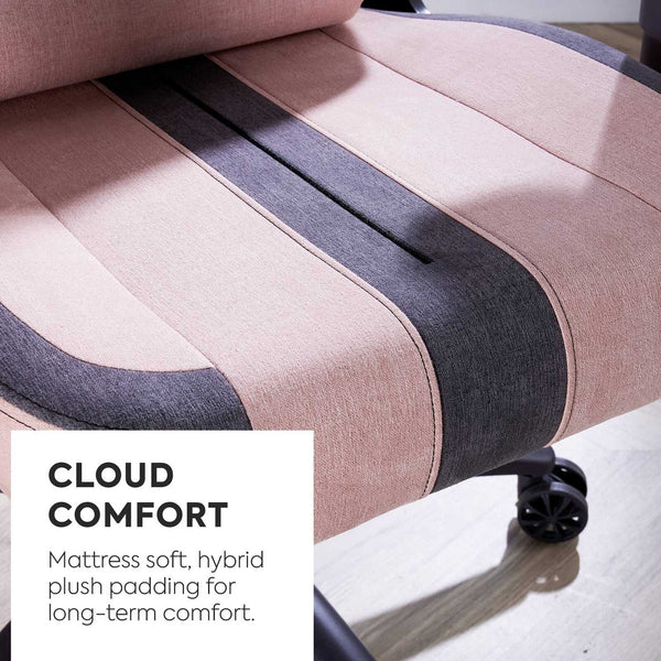 Onyx Ergonomic PC Office Gaming Chair - Fabric Pink / Grey