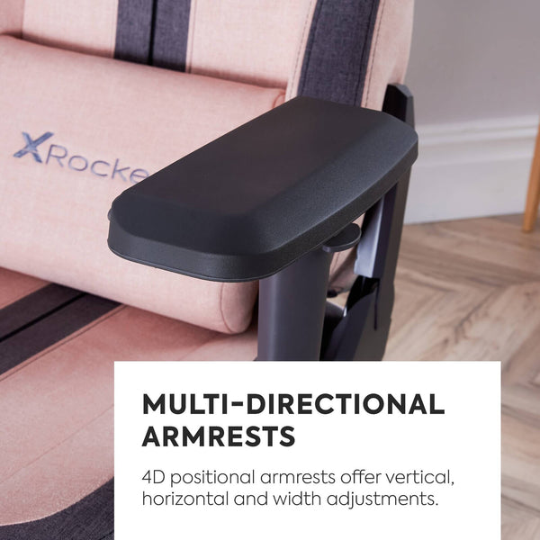 Onyx Ergonomic PC Office Gaming Chair - Fabric Pink / Grey