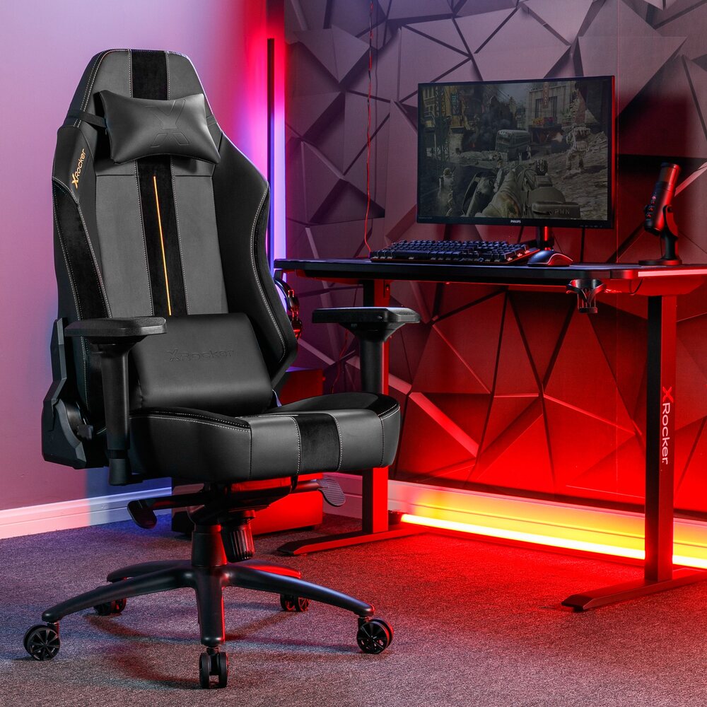 Onyx PC Office Ergonomic Gaming Chair - Black / Gold