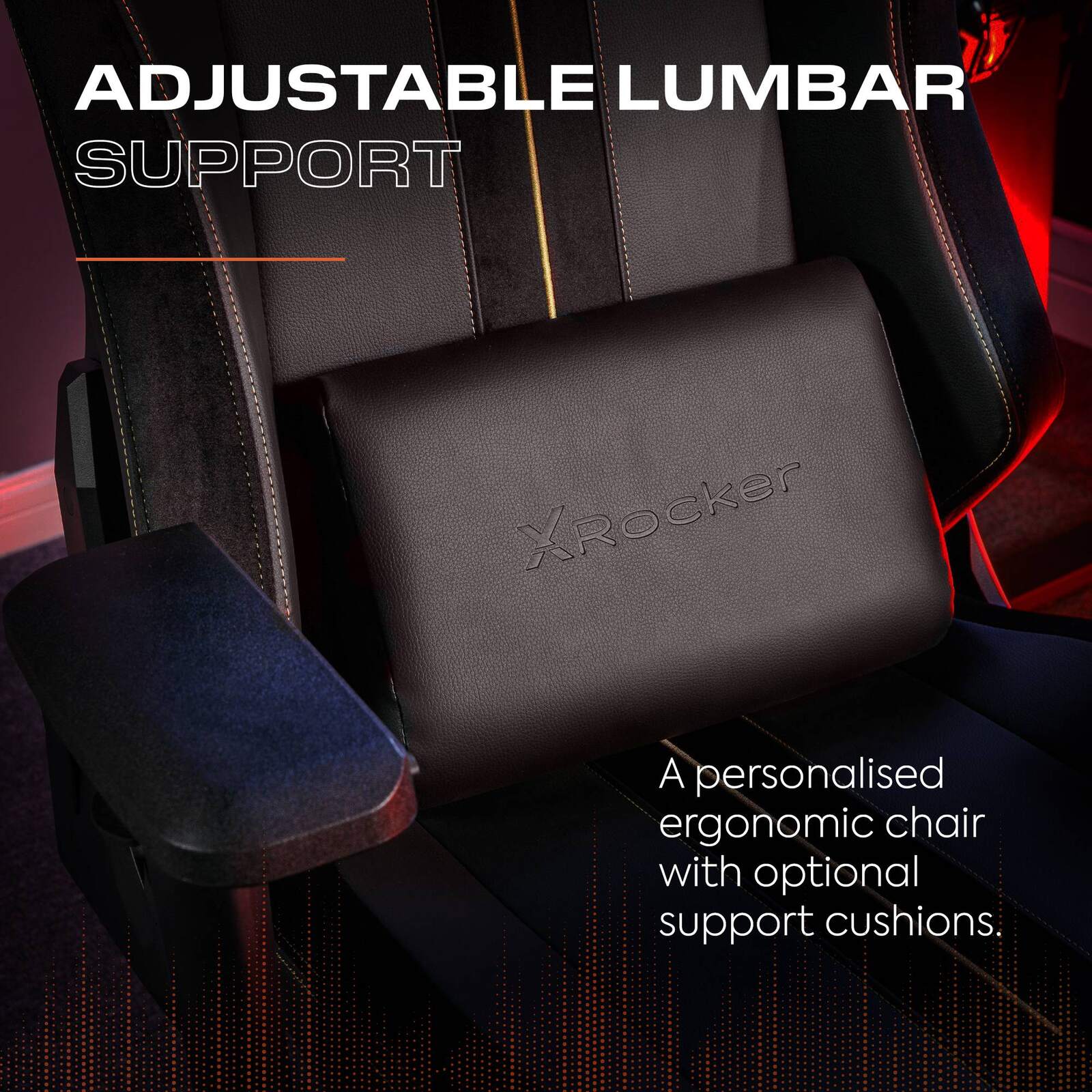 Onyx Ergonomic PC Office Gaming Chair - Fabric Black / Gold