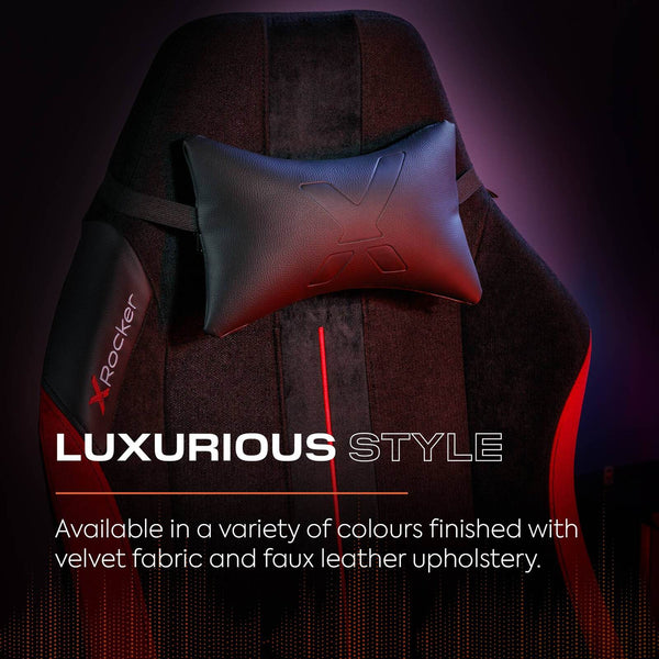 Onyx Ergonomic PC Office Gaming Chair - Fabric Black / Red