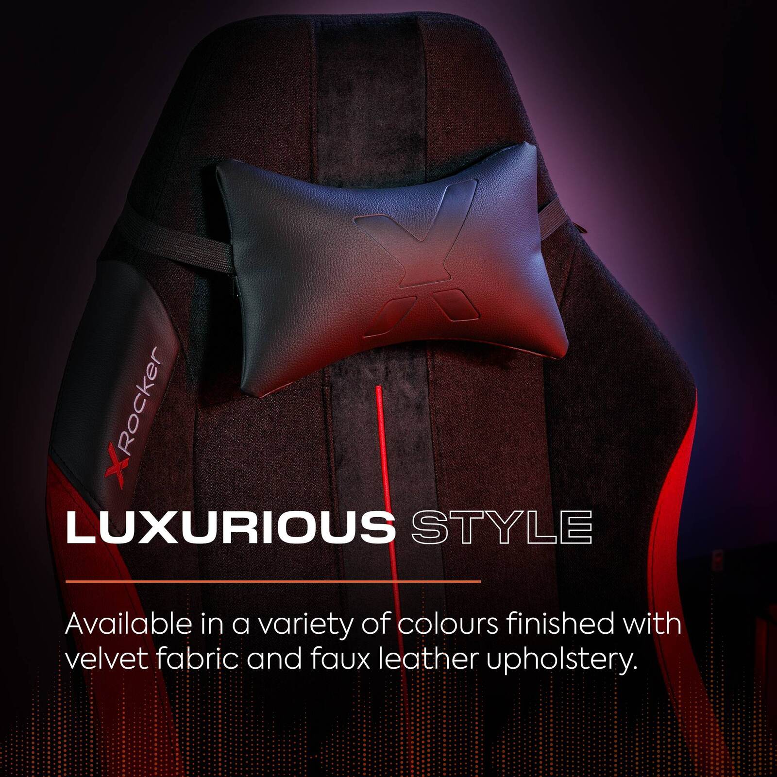 Onyx Ergonomic PC Office Gaming Chair - Fabric Black / Red