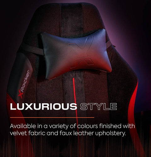 Onyx Ergonomic PC Office Gaming Chair - Fabric Black / Red