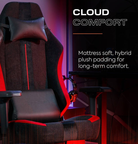 Onyx Ergonomic PC Office Gaming Chair - Fabric Black / Red