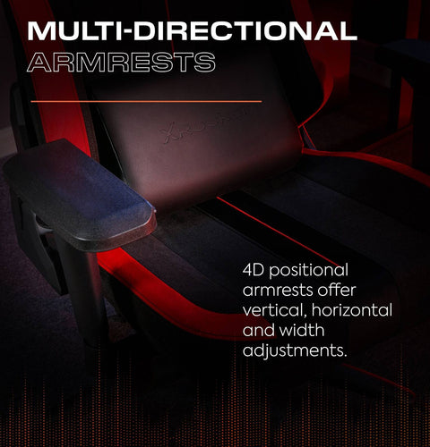 Onyx Ergonomic PC Office Gaming Chair - Fabric Black / Red