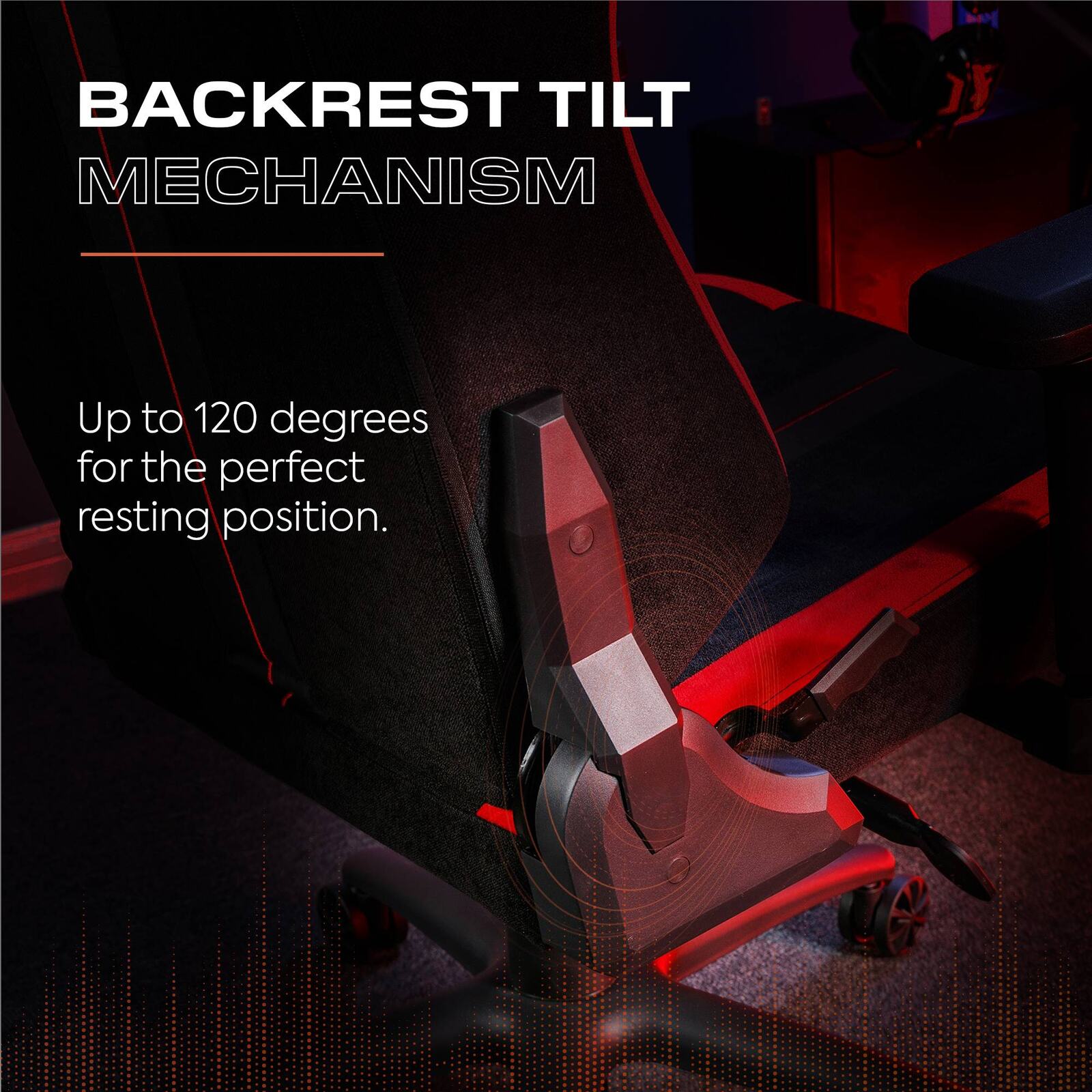Onyx Ergonomic PC Office Gaming Chair - Fabric Black / Red
