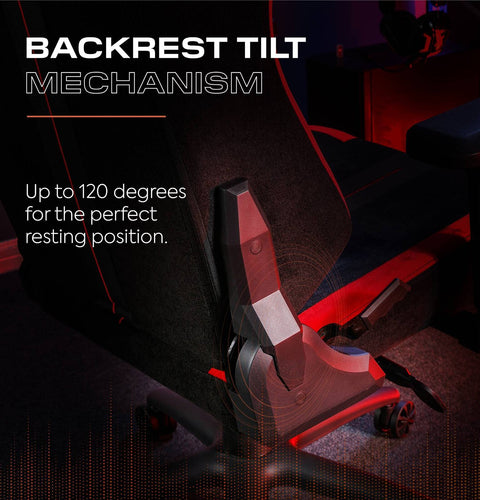 Onyx Ergonomic PC Office Gaming Chair - Fabric Black / Red