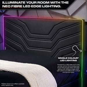 Oracle eSports Neo Fibre RGB TV Gaming Bed - Black (3 Sizes)