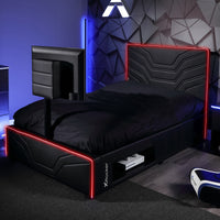 Oracle LED TV Gaming Bed - Black RGB