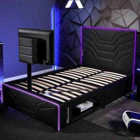 X Rocker Oracle Gaming Bed – Tech-enhanced bed frame with RGB glow