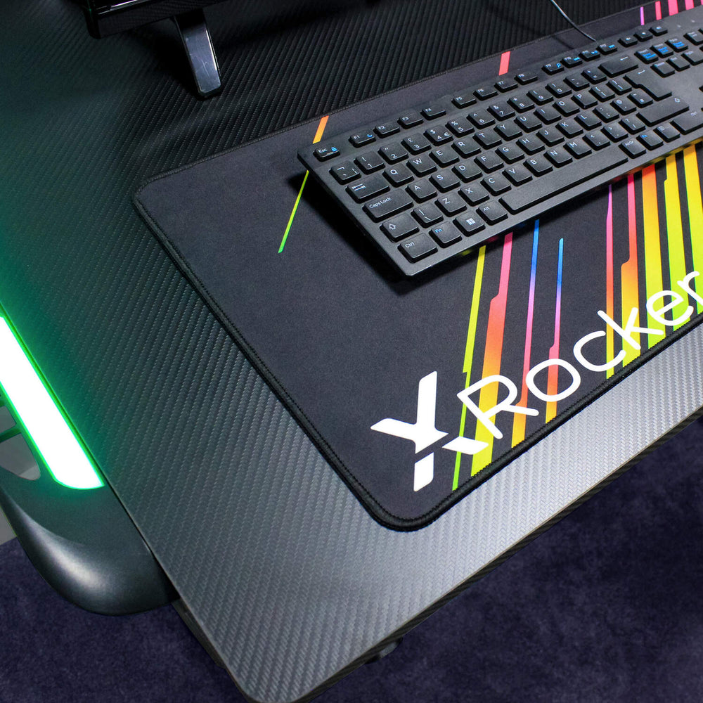 Panther RGB Gaming Desk with LED Lights & Mousepad