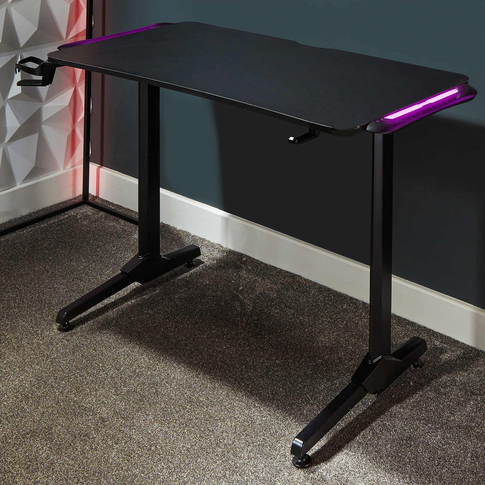 Panther RGB Gaming Desk with LED Lights & Mousepad