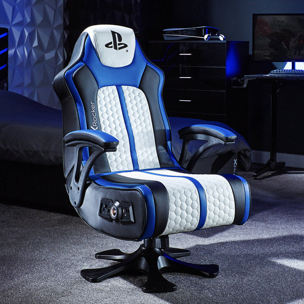 Gaming Chairs | Official Playstation Legend Audio Gaming Chair - WHITE