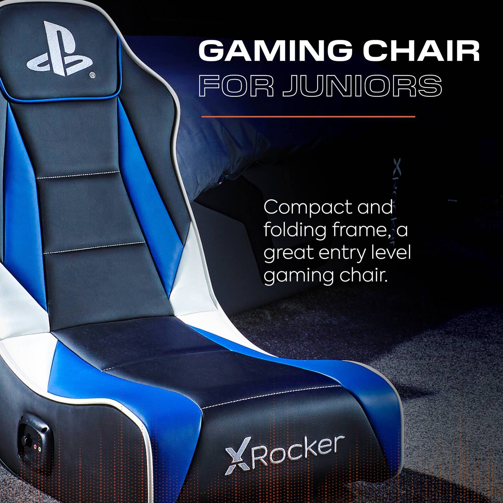 Officially Licensed Playstation™ Geist 2.0 Audio Gaming Chair for Kids - Black