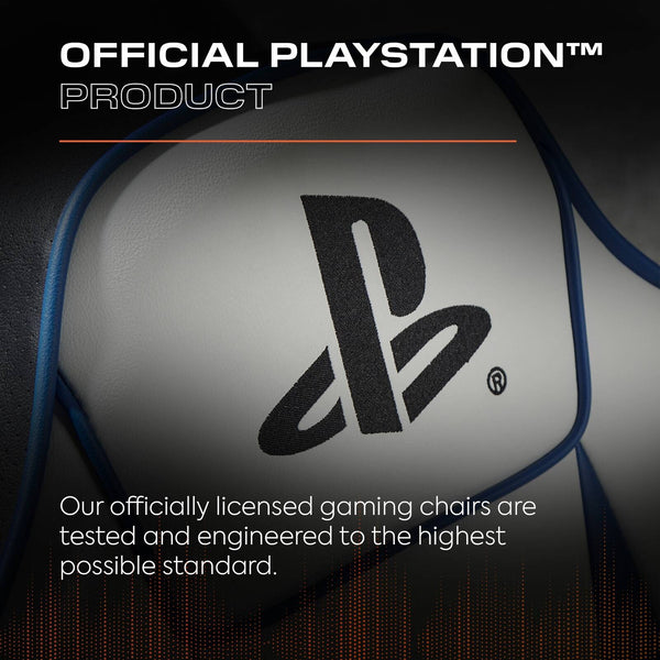 Officially Licensed Playstation™ Geist 2.0 Audio Gaming Chair for Kids - White