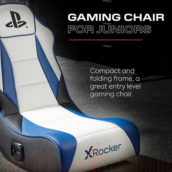 Officially Licensed Playstation™ Geist 2.0 Audio Gaming Chair for Kids - White