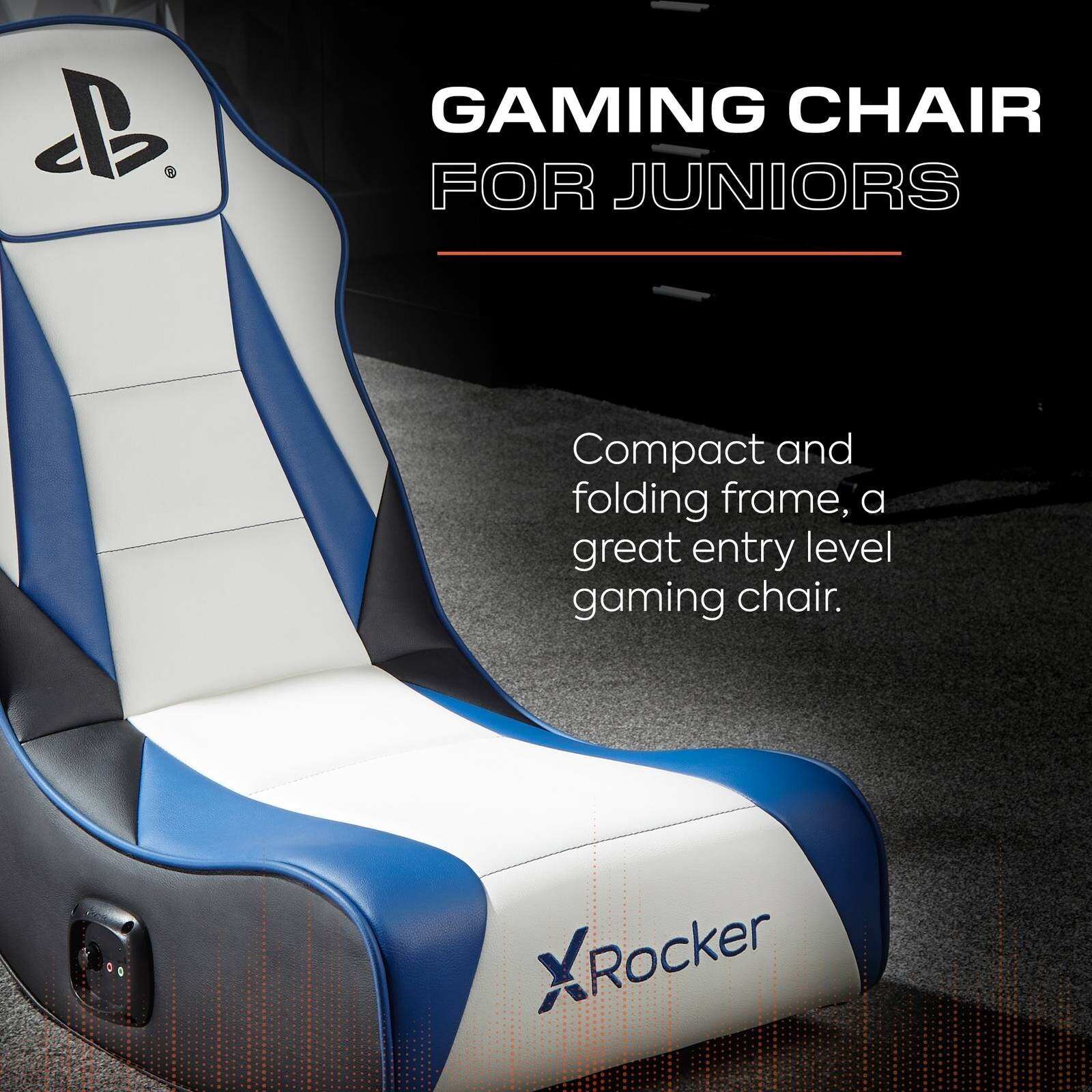 Officially Licensed Playstation™ Geist 2.0 Audio Gaming Chair for Kids - White