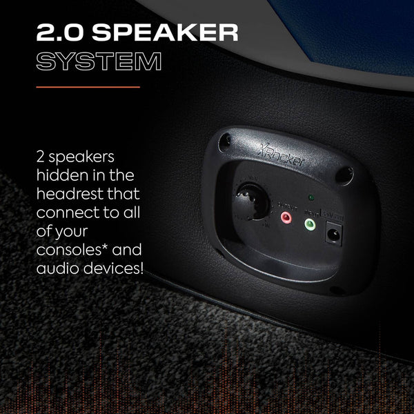 Officially Licensed Playstation™ Geist 2.0 Audio Gaming Chair for Kids - White