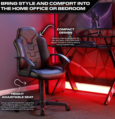 Saturn Ergonomic PC Office Gaming Chair - Black
