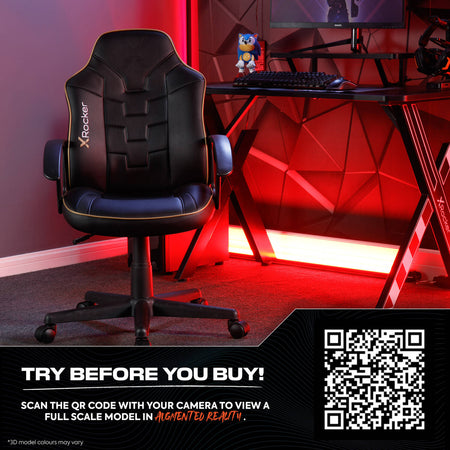 Saturn Mid-Back Office Chair - Black / Gold