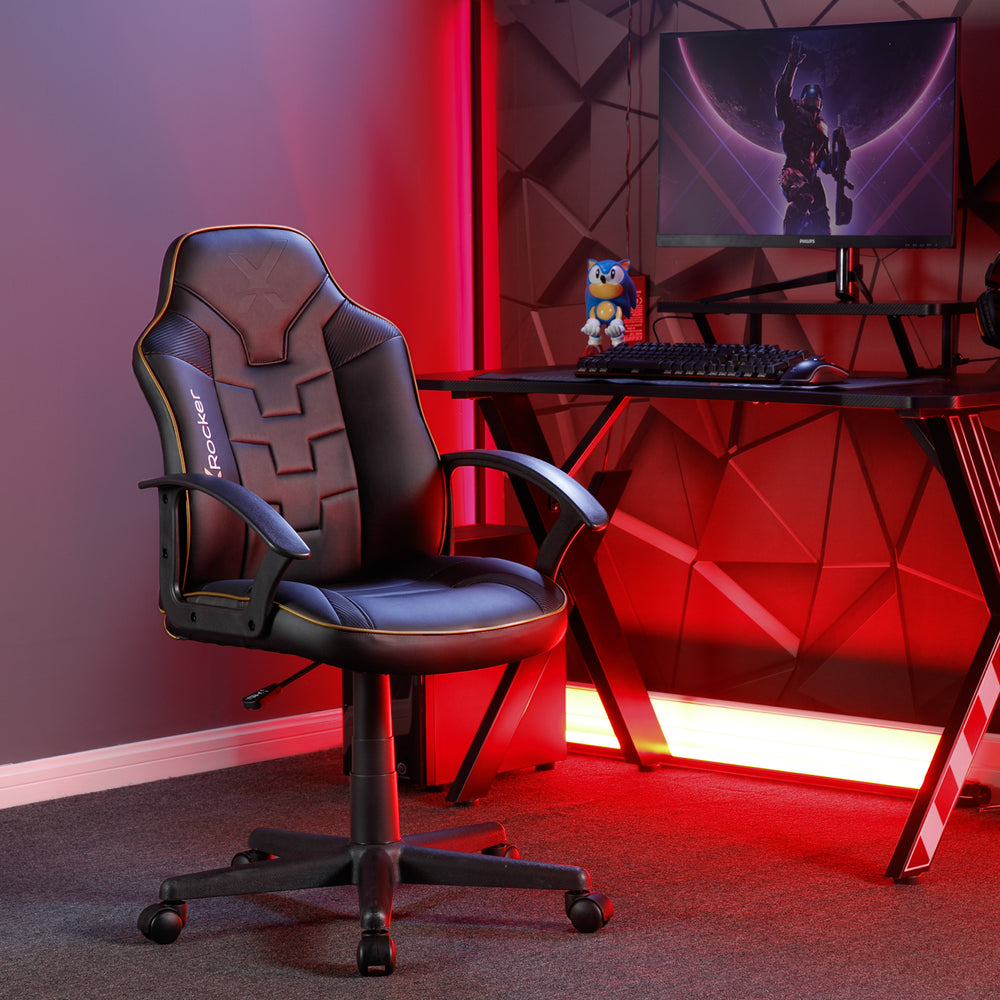 Saturn Mid-Back Office Chair - Black / Gold