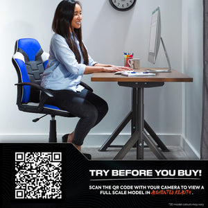 Saturn Mid-Back Office Chair - Blue