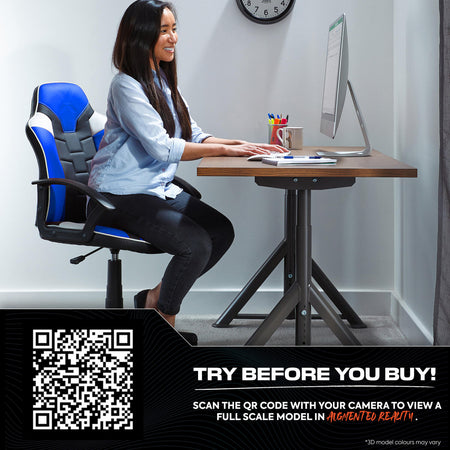 Saturn Mid-Back Office Chair - Blue