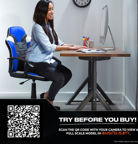 Saturn Ergonomic PC Office Gaming Chair - Blue
