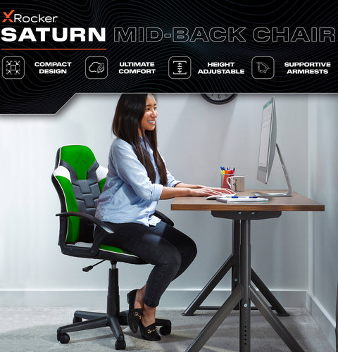 Saturn Ergonomic PC Office Gaming Chair - Green