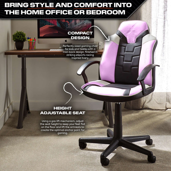 Saturn Ergonomic PC Office Gaming Chair - Pink