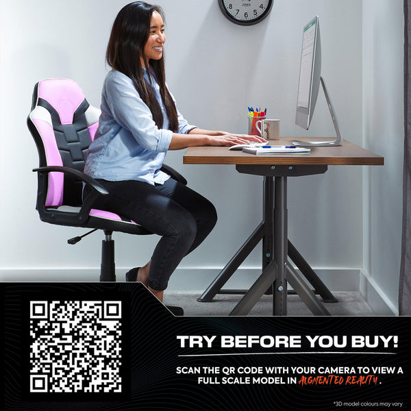 Saturn Ergonomic PC Office Gaming Chair - Pink