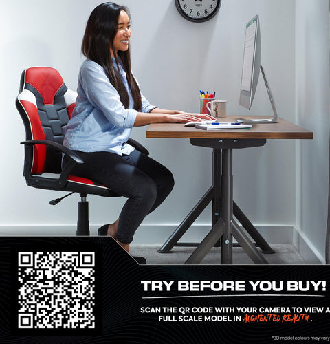 Saturn Ergonomic PC Office Gaming Chair - Red