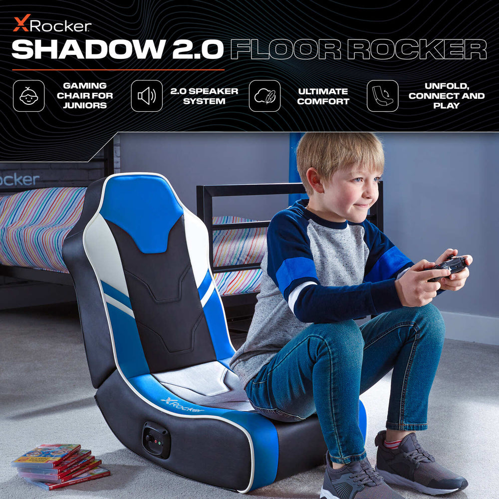 Shadow 2.0 Floor Rocker Gaming Chair - Blue
