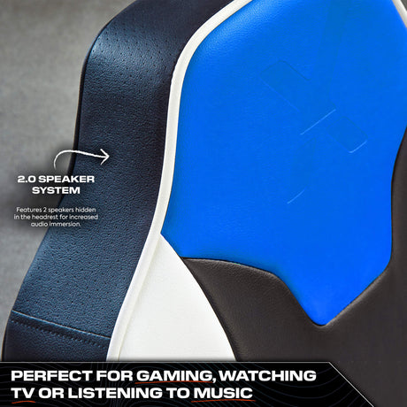 Shadow 2.0 Audio Floor Rocker Gaming Chair for Kids - Blue / Black