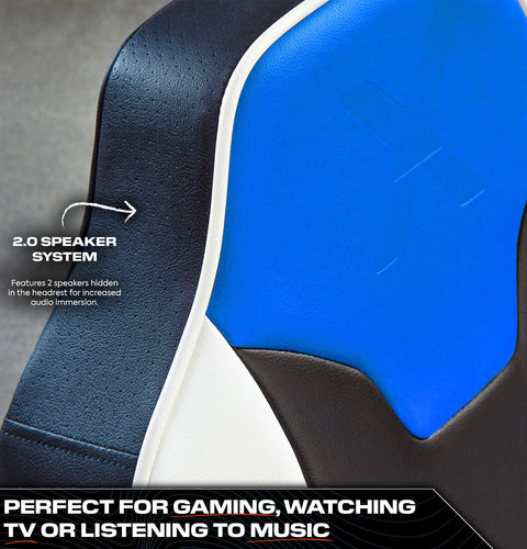 Shadow 2.0 Audio Floor Rocker Gaming Chair for Kids - Blue / Black
